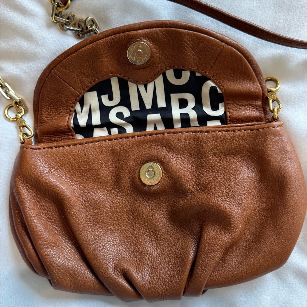 Marc by Marc Jacobs Karlie Brown Leather Crossbody Purse Bag - Picture 7 of 10
